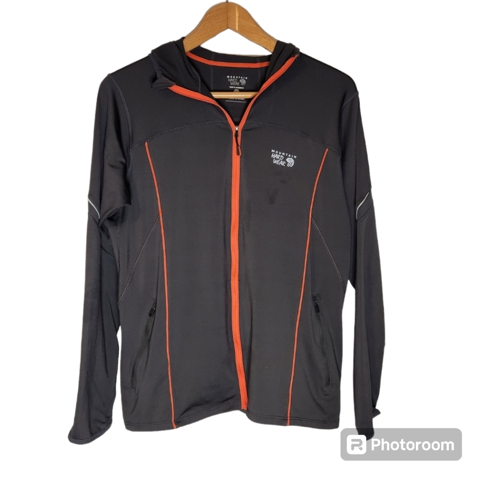 Mountain Hardwear Light Zip up Hoodie Jacket Gray Large